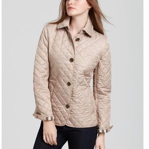 Burberry Brit Diamond Quilted Button Down Jacket